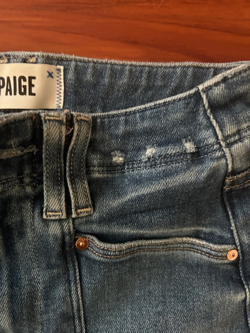 PAIGE Wide-Leg High-Rise Jeans — Dark Blue Denim - Picture 4 of 7